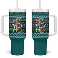 Horse Ho Ho Ho Christmas Design Tumbler With Handle Funny Xmas Holiday Patterns - Wonder Print Shop