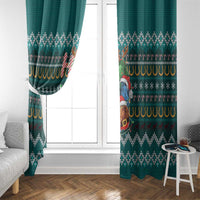 Horse Ho Ho Ho Christmas Design Window Curtain Funny Xmas Holiday Patterns - Wonder Print Shop