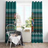 Horse Ho Ho Ho Christmas Design Window Curtain Funny Xmas Holiday Patterns - Wonder Print Shop