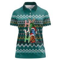 Horse Ho Ho Ho Christmas Design Women Polo Shirt Funny Xmas Holiday Patterns - Wonder Print Shop