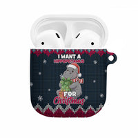 I Want A Hippopotamus Christmas Design AirPods Case Xmas Holiday Patterns - Wonder Print Shop
