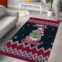 I Want A Hippopotamus Christmas Design Area Rug Xmas Holiday Patterns - Wonder Print Shop