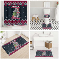 I Want A Hippopotamus Christmas Design Bathroom Set Xmas Holiday Patterns - Wonder Print Shop