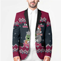 I Want A Hippopotamus Christmas Design Blazer Xmas Holiday Patterns - Wonder Print Shop