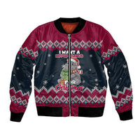 I Want A Hippopotamus Christmas Design Bomber Jacket Xmas Holiday Patterns - Wonder Print Shop