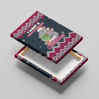 I Want A Hippopotamus Christmas Design Canvas Wall Art Xmas Holiday Patterns - Wonder Print Shop