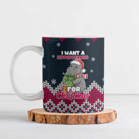 I Want A Hippopotamus Christmas Design Ceramic Mug Xmas Holiday Patterns - Wonder Print Shop