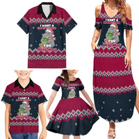 I Want A Hippopotamus Christmas Design Family Matching Summer Maxi Dress and Hawaiian Shirt Xmas Holiday Patterns - Wonder Print Shop