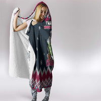 I Want A Hippopotamus Christmas Design Hooded Blanket Xmas Holiday Patterns - Wonder Print Shop