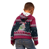 I Want A Hippopotamus Christmas Design Kid Hoodie Xmas Holiday Patterns - Wonder Print Shop