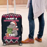 I Want A Hippopotamus Christmas Design Luggage Cover Xmas Holiday Patterns - Wonder Print Shop
