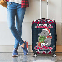 I Want A Hippopotamus Christmas Design Luggage Cover Xmas Holiday Patterns - Wonder Print Shop