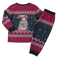 I Want A Hippopotamus Christmas Design Christmas Pajama Set Xmas Holiday Patterns - Wonder Print Shop