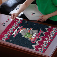 I Want A Hippopotamus Christmas Design Puzzle Xmas Holiday Patterns - Wonder Print Shop