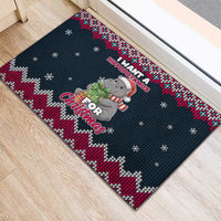 I Want A Hippopotamus Christmas Design Rubber Doormat Xmas Holiday Patterns - Wonder Print Shop