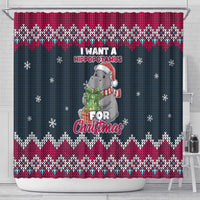 I Want A Hippopotamus Christmas Design Shower Curtain Xmas Holiday Patterns - Wonder Print Shop
