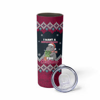 I Want A Hippopotamus Christmas Design Skinny Tumbler Xmas Holiday Patterns - Wonder Print Shop