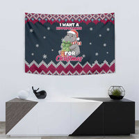 I Want A Hippopotamus Christmas Design Tapestry Xmas Holiday Patterns - Wonder Print Shop