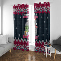 I Want A Hippopotamus Christmas Design Window Curtain Xmas Holiday Patterns - Wonder Print Shop