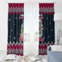 I Want A Hippopotamus Christmas Design Window Curtain Xmas Holiday Patterns - Wonder Print Shop