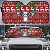 I Workout So I Can Eat Garbage Christmas Design Auto Sun Shade Xmas Holiday Patterns - Wonder Print Shop