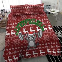 I Workout So I Can Eat Garbage Christmas Design Bedding Set Xmas Holiday Patterns - Wonder Print Shop