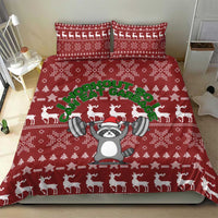 I Workout So I Can Eat Garbage Christmas Design Bedding Set Xmas Holiday Patterns - Wonder Print Shop
