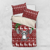 I Workout So I Can Eat Garbage Christmas Design Bedding Set Xmas Holiday Patterns - Wonder Print Shop