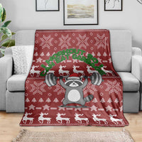 I Workout So I Can Eat Garbage Christmas Design Blanket Xmas Holiday Patterns - Wonder Print Shop