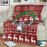 I Workout So I Can Eat Garbage Christmas Design Blanket Xmas Holiday Patterns - Wonder Print Shop