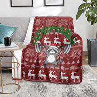 I Workout So I Can Eat Garbage Christmas Design Blanket Xmas Holiday Patterns - Wonder Print Shop