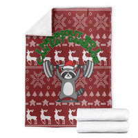 I Workout So I Can Eat Garbage Christmas Design Blanket Xmas Holiday Patterns - Wonder Print Shop