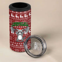 I Workout So I Can Eat Garbage Christmas Design 4 in 1 Can Cooler Tumbler Xmas Holiday Patterns - Wonder Print Shop