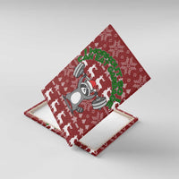 I Workout So I Can Eat Garbage Christmas Design Canvas Wall Art Xmas Holiday Patterns - Wonder Print Shop