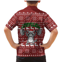 I Workout So I Can Eat Garbage Christmas Design Family Matching Mermaid Dress and Hawaiian Shirt Xmas Holiday Patterns - Wonder Print Shop