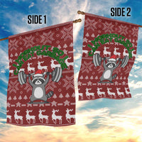 I Workout So I Can Eat Garbage Christmas Design Garden Flag Xmas Holiday Patterns - Wonder Print Shop
