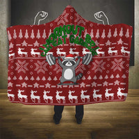I Workout So I Can Eat Garbage Christmas Design Hooded Blanket Xmas Holiday Patterns - Wonder Print Shop
