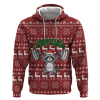 I Workout So I Can Eat Garbage Christmas Design Hoodie Xmas Holiday Patterns - Wonder Print Shop
