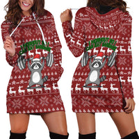 I Workout So I Can Eat Garbage Christmas Design Hoodie Dress Xmas Holiday Patterns - Wonder Print Shop
