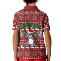 I Workout So I Can Eat Garbage Christmas Design Kid Polo Shirt Xmas Holiday Patterns - Wonder Print Shop