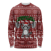 I Workout So I Can Eat Garbage Christmas Design Long Sleeve Shirt Xmas Holiday Patterns - Wonder Print Shop