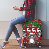 I Workout So I Can Eat Garbage Christmas Design Luggage Cover Xmas Holiday Patterns - Wonder Print Shop