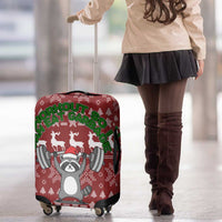 I Workout So I Can Eat Garbage Christmas Design Luggage Cover Xmas Holiday Patterns - Wonder Print Shop
