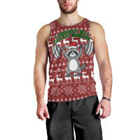 I Workout So I Can Eat Garbage Christmas Design Men Tank Top Xmas Holiday Patterns - Wonder Print Shop