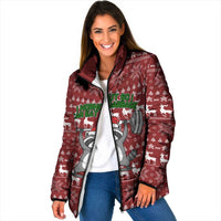 I Workout So I Can Eat Garbage Christmas Design Padded Jacket Xmas Holiday Patterns - Wonder Print Shop
