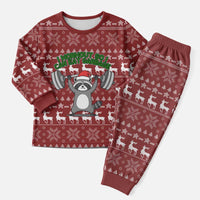 I Workout So I Can Eat Garbage Christmas Design Christmas Pajama Set Xmas Holiday Patterns - Wonder Print Shop