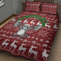 I Workout So I Can Eat Garbage Christmas Design Quilt Bed Set Xmas Holiday Patterns - Wonder Print Shop