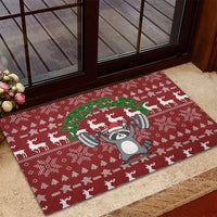 I Workout So I Can Eat Garbage Christmas Design Rubber Doormat Xmas Holiday Patterns - Wonder Print Shop