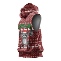 I Workout So I Can Eat Garbage Christmas Design Sleeveless Hoodie Xmas Holiday Patterns - Wonder Print Shop