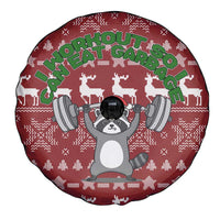I Workout So I Can Eat Garbage Christmas Design Spare Tire Cover Xmas Holiday Patterns - Wonder Print Shop